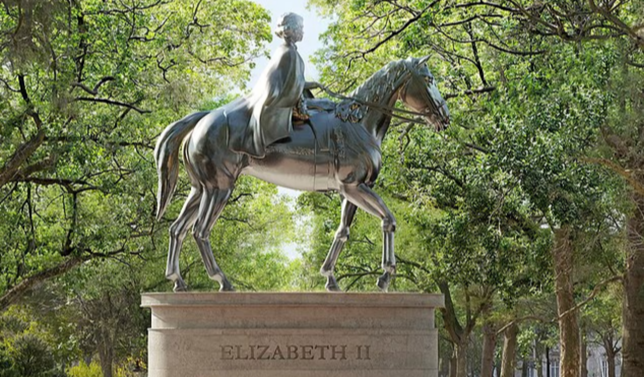 парк Сент-Джеймс в Лондоне рядом с Букингемским дворцом — место, где планируется установить памятник Елизавете II.