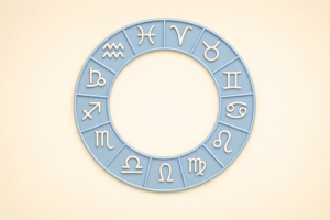 зодиакальный круг со знаками зодиака на мягком фоне — иллюстрация к гороскопу на 31 марта 2026 года.