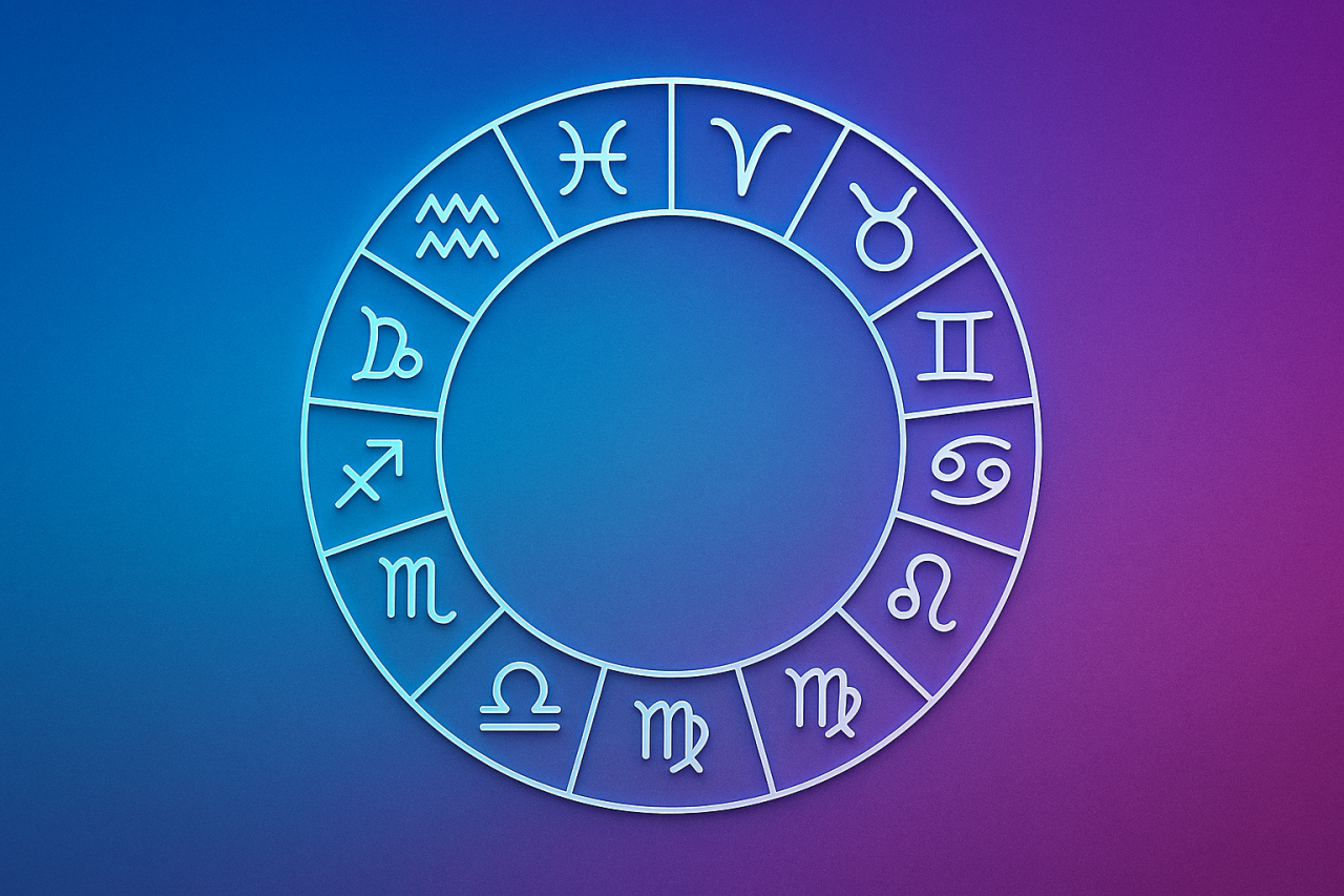 Зодиакальный круг с динамичными потоками света, символизирующими энергию и внутренний ресурс — гороскоп на 16 апреля 2026 года