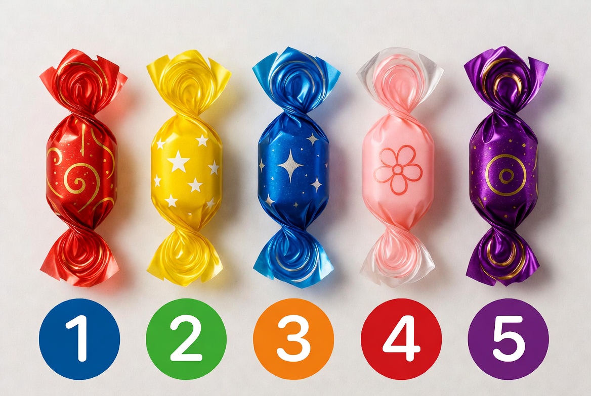 Каждый фантик прячет свою тайну. Выберите конфету - и узнайте свою.