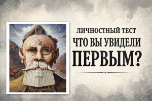 Оптическая иллюзия с лицом мужчины, поездом и фигурами людей — психологический тест на особенности характера