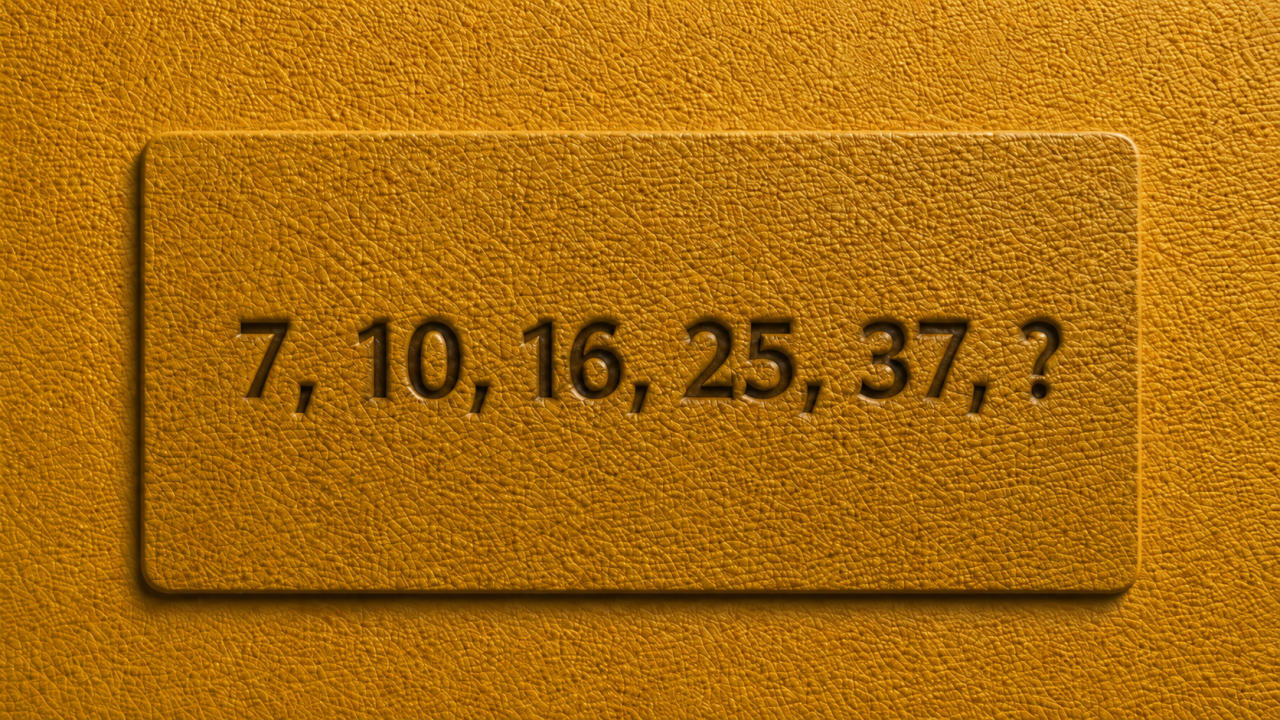 7, 10, 16, 25, 37, ?: проверьте, поймете ли вы закономерность за 30 секунд