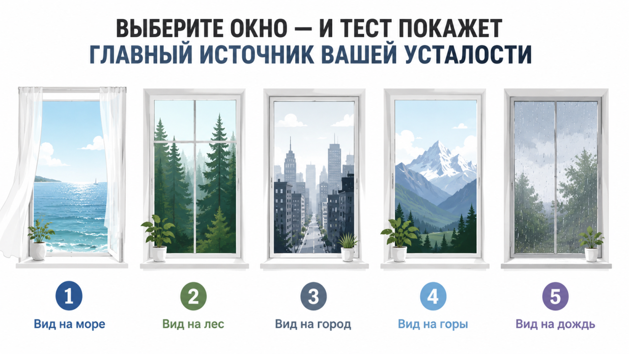 Выберите окно - и тест покажет главный источник вашей усталости