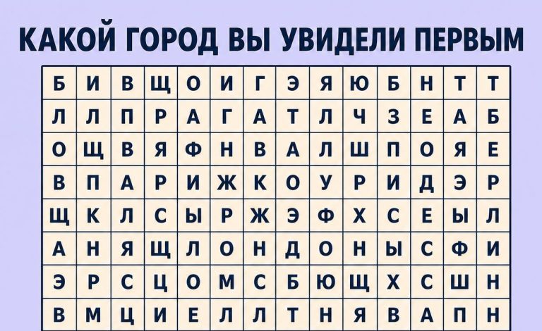 Тест: один город на таблице - и уже понятно, чего тебе сейчас не хватает