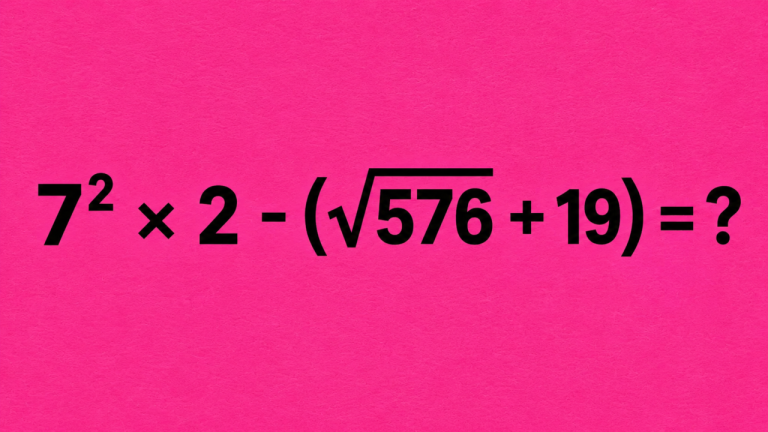 7² × 2 - (√576 + 19) = ?: быстрая проверка IQ, собранности и умения не терять детали