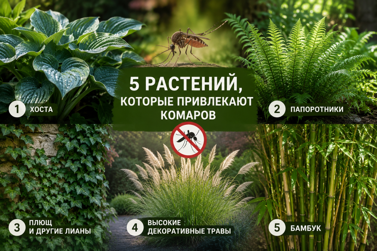 5 растений, которые делают участок любимым местом комаров: проверьте, не растут ли они у вас