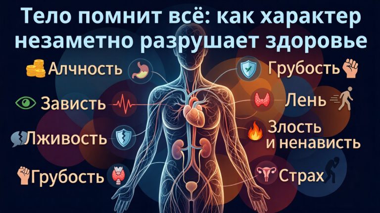 Жадность, зависть, ложь - и почему организм не прощает ни одно из этих качеств
