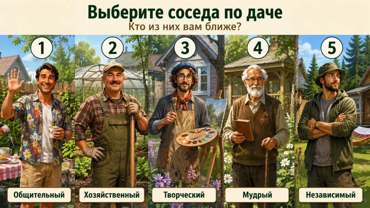 Выберите соседа по даче - и узнайте, какой тип людей наполняет вас энергией