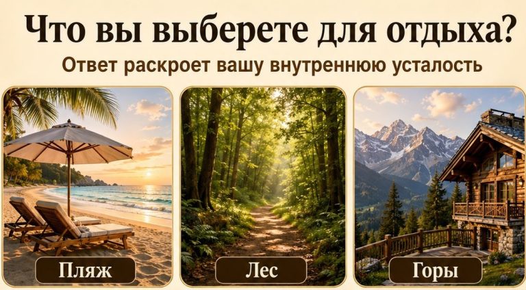 Выберите отдых, который манит больше всего, - и узнайте, какая усталость накопилась внутри