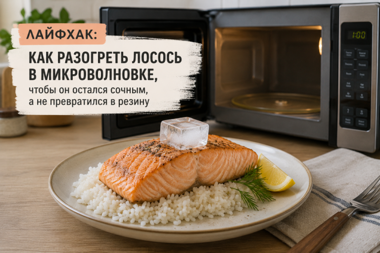 Кубик льда для лосося: секрет вечно свежей разогретой рыбы (ВИДЕО)