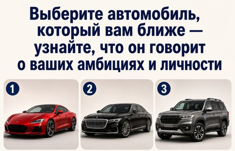 Тест: выберите машину мечты - и узнайте, какой путь к успеху вам ближе