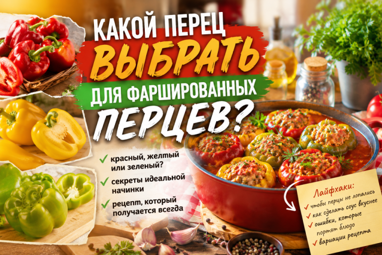 Какой перец выбрать для фаршировки: красный, желтый или зеленый? Разбираемся и готовим идеальный летний обед