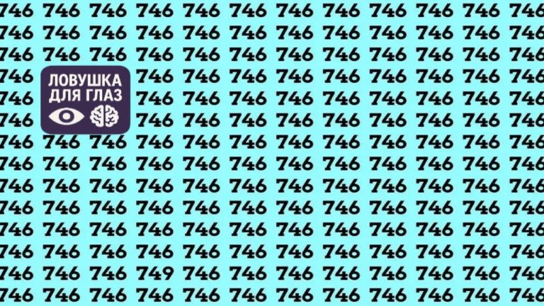 Тест для самых внимательных: среди десятков «746» спряталось одно лишнее число. Успеете найти его за 20 секунд?