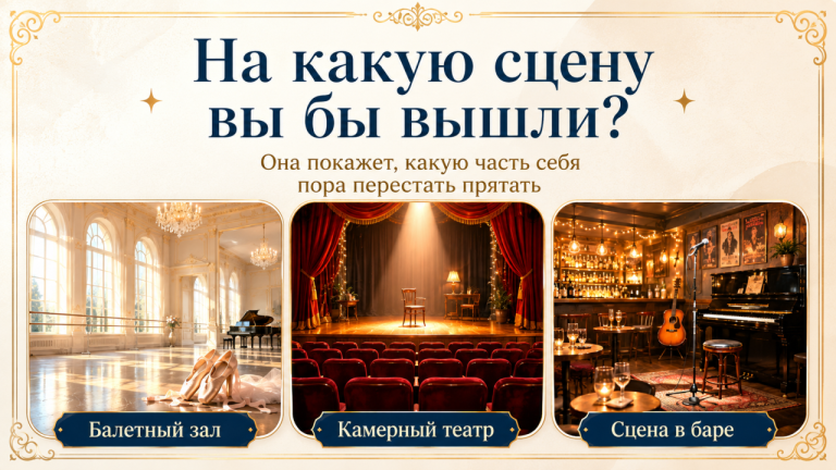 Какую сцену вы бы выбрали для единственного выступления?: она покажет, какую часть себя пора перестать прятать