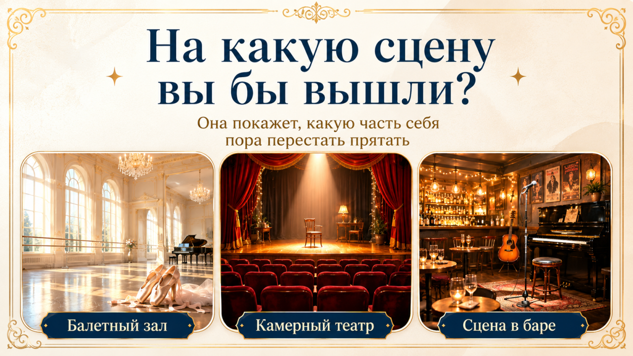 Какую сцену вы бы выбрали для единственного выступления?: она покажет, какую часть себя пора перестать прятать
