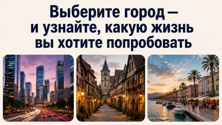 Тест: девять незнакомых городов и жизнь, которую вы втайне хотели бы попробовать