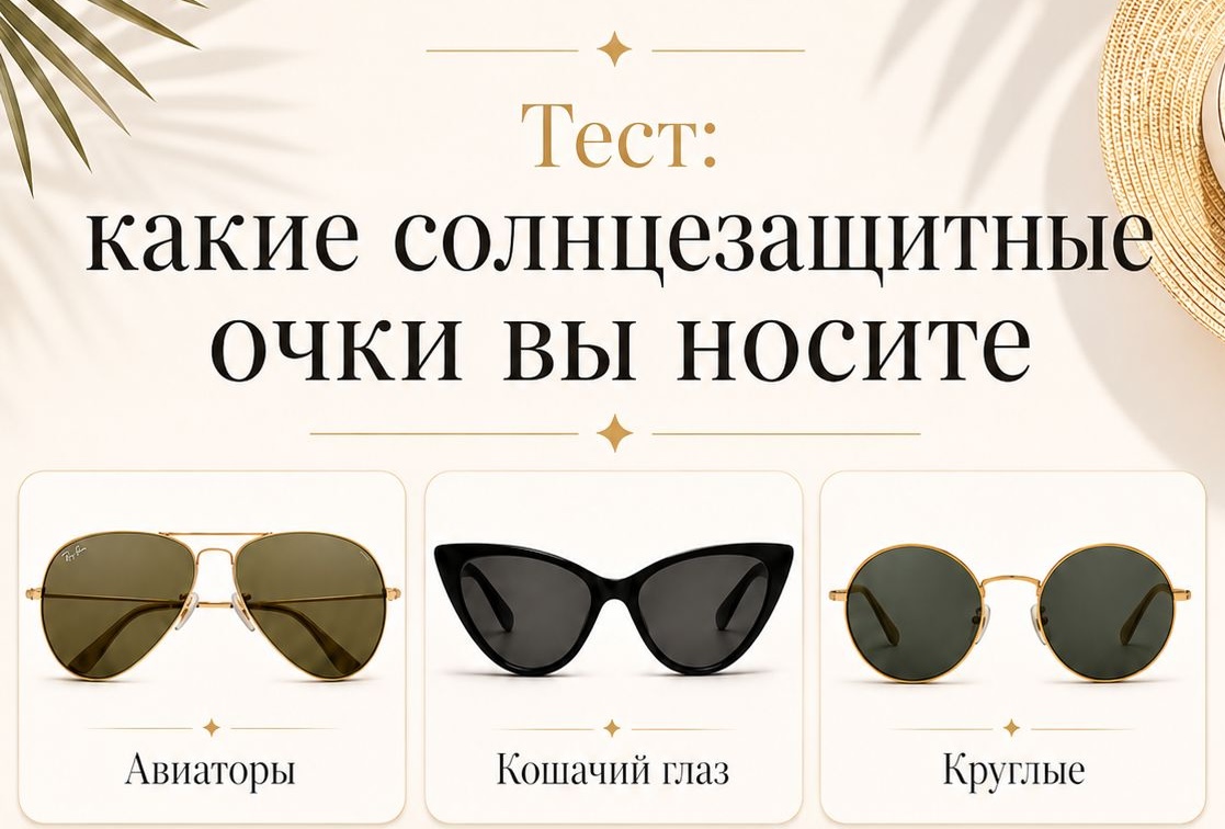Тест: какие солнцезащитные очки вы носите? О чём это говорит