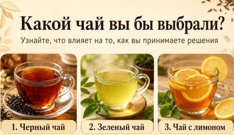 Выберите чай, который хочется выпить прямо сейчас, и узнайте свой стиль принятия решений