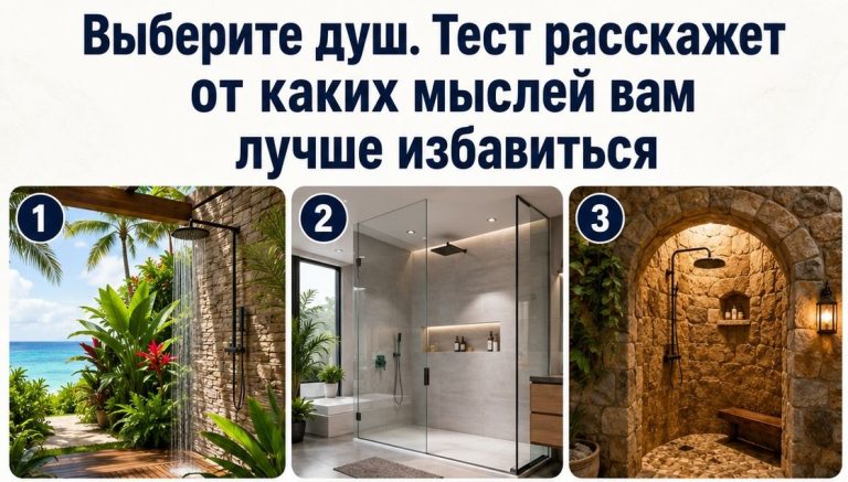 Неожиданный психологический тест: выбранный душ расскажет, что незаметно забирает ваши силы