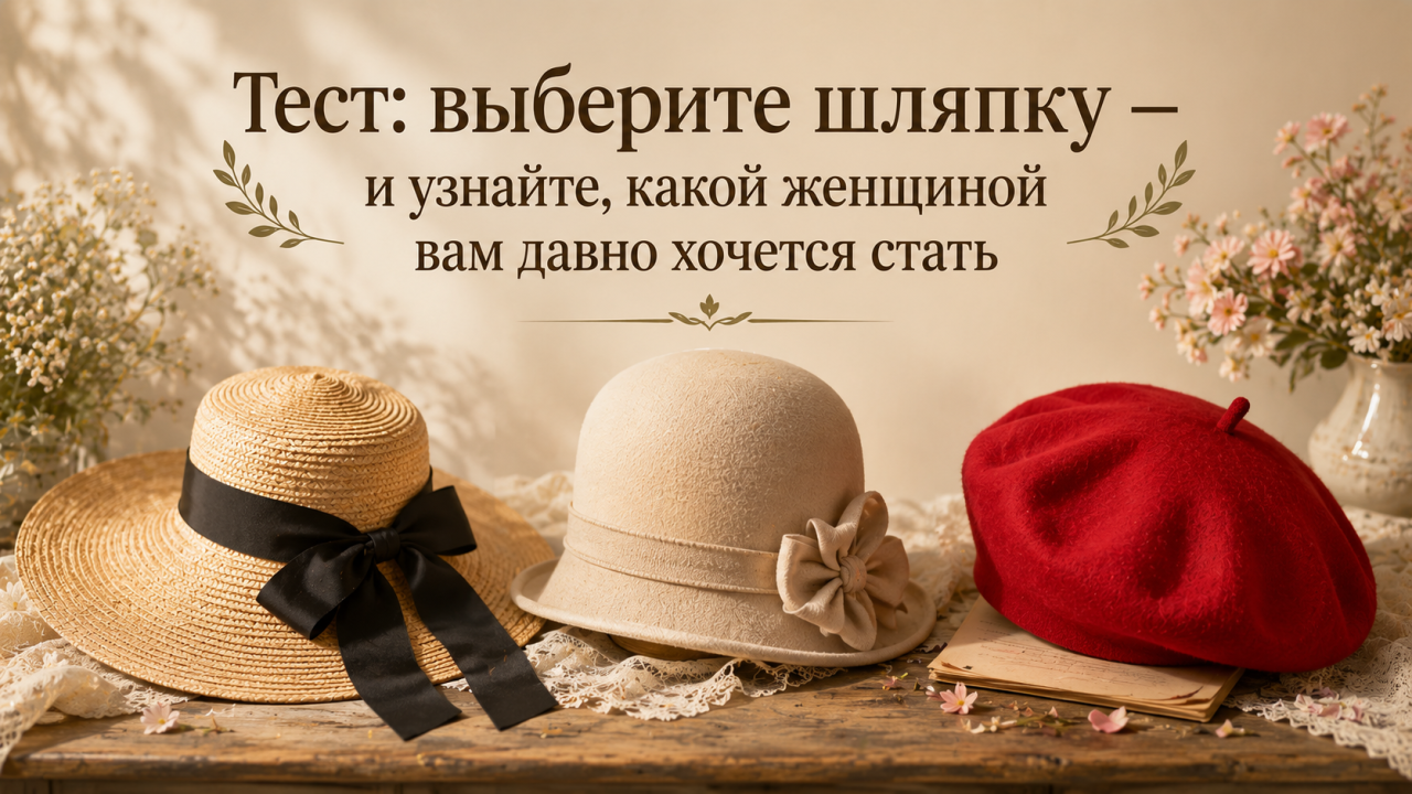 Какую шляпку вы бы надели первой? Выбор покажет, какой версии себя вы готовы сказать «да»