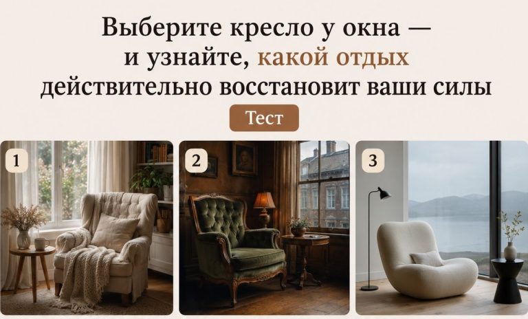Иногда устает не тело: одно кресло подскажет, чего вам сейчас не хватает