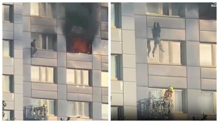Драматичное спасение в Берлине: женщина прыгнула из окна 11-го этажа горящей высотки (ВИДЕО)