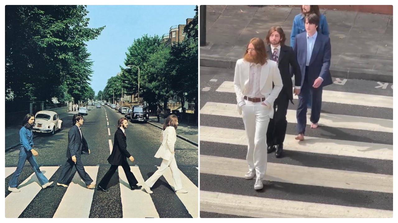 The Beatles снова вышли на Abbey Road: актеры воссоздали одну из самых знаменитых обложек в истории музыки