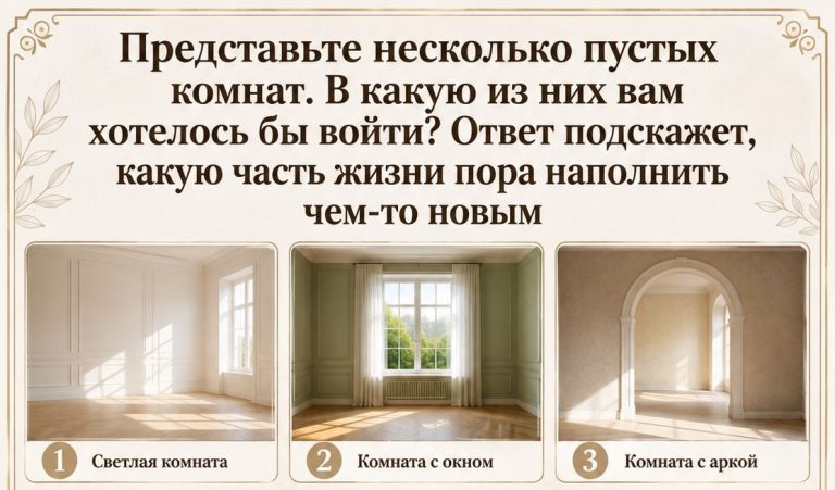 Тест с девятью комнатами: какая из них притягивает вас сильнее остальных?