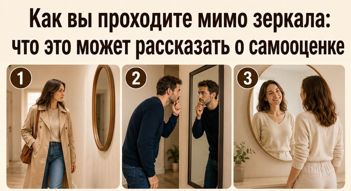 Тест по зеркалу: вы бросаете взгляд, поправляете волосы или проходите мимо? Узнайте, что это говорит о вас