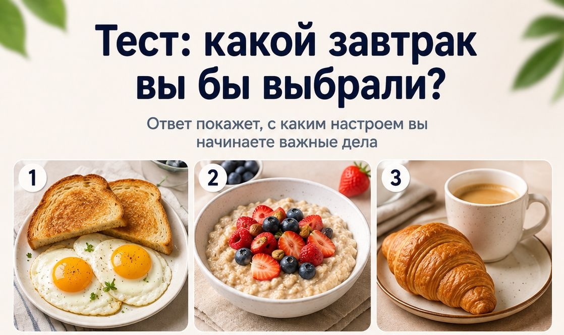 Яйца, круассан или сырники: тест покажет, как вы справляетесь с волнением