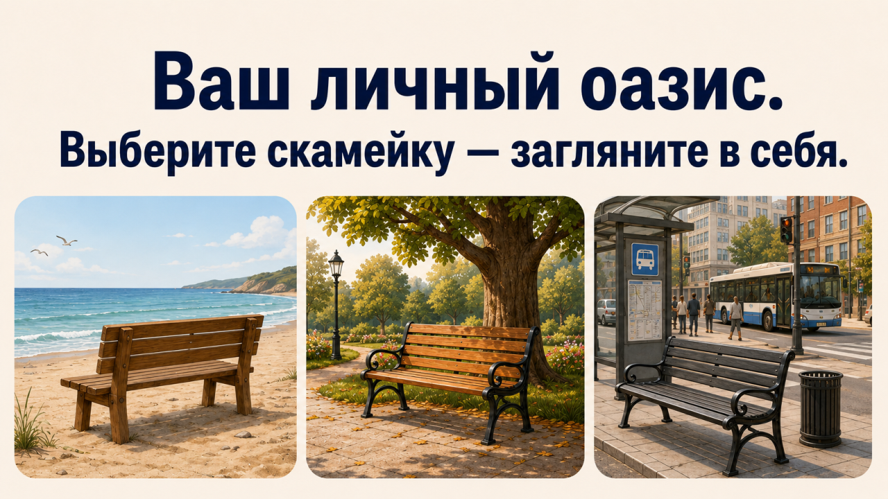 Тест: выберите скамейку - и узнайте, каковы вы наедине с собой