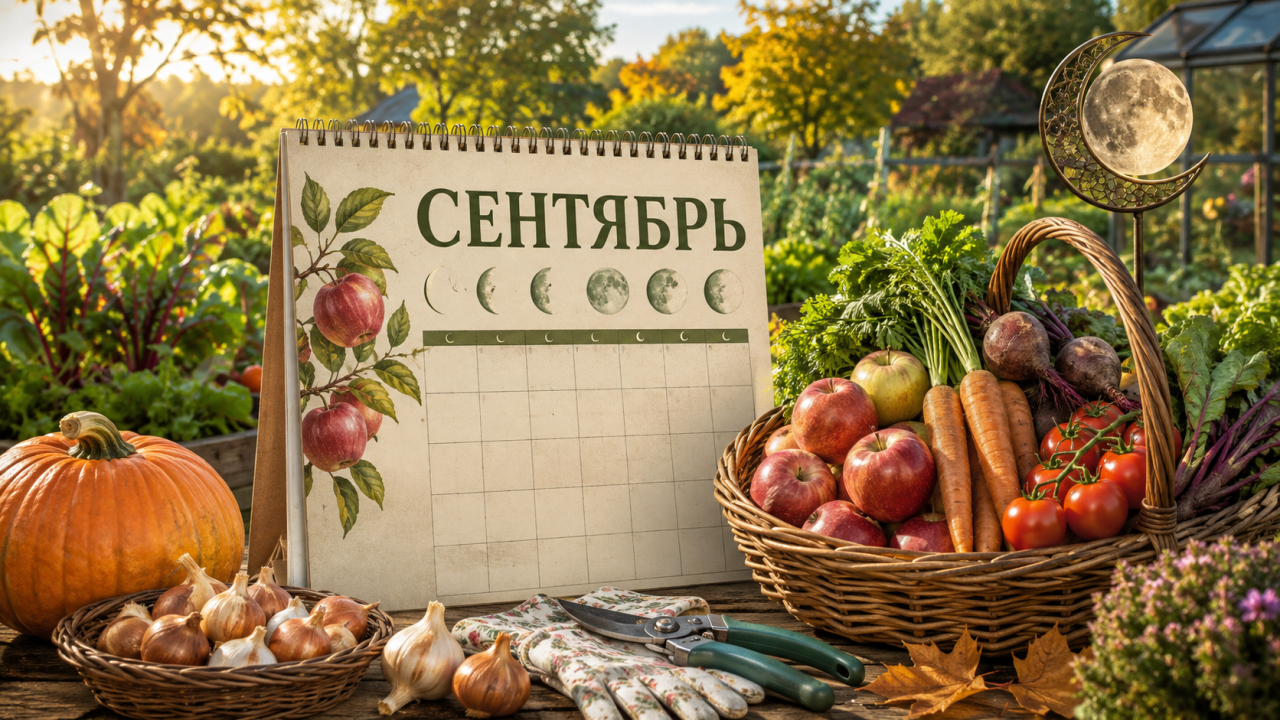 Лунный календарь садовода на сентябрь 2026: лучшие дни для посадок, уборки урожая и осенних работ