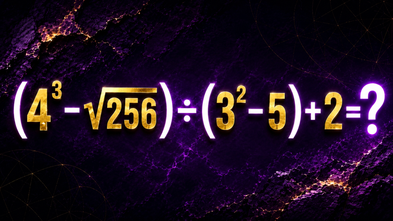 (4³ - √256) ÷ (3² - 5) + 2 = ?: четыре действия, две скобки и одна хорошая ловушка