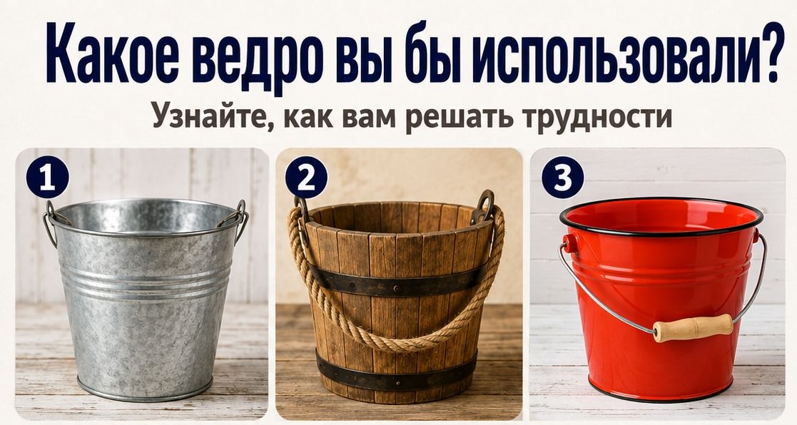 Психологический тест: выберите ведро не раздумывая - и узнайте свой способ преодолевать проблемы