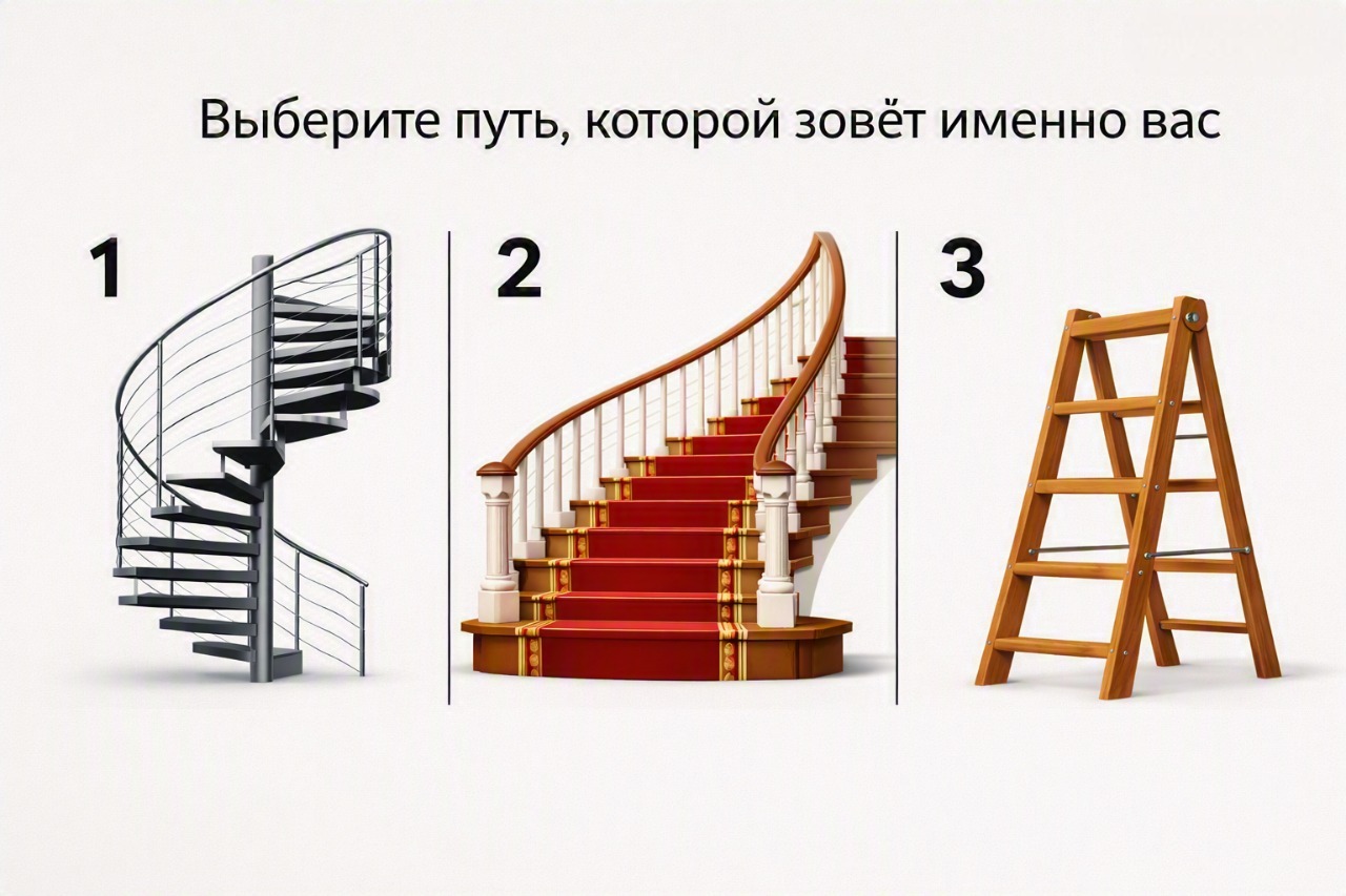 Тест: какая лестница вас притягивает? Узнайте своё истинное отношение к переменам