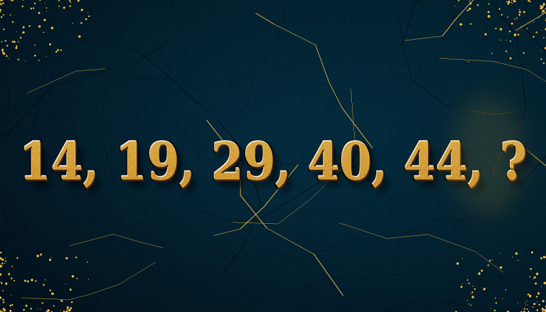 14, 19, 29, 40, 44, ?: какое число идёт следующим