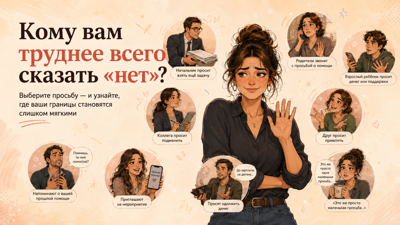 Тест: кому вам труднее всего сказать «нет»? Ответ покажет слабое место ваших личных границ