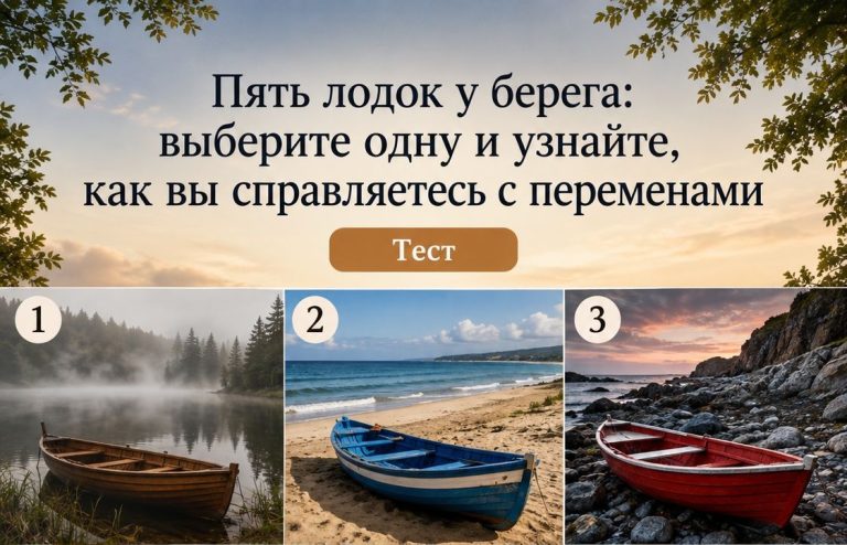 Какая лодка первой вас притянула? Тест расскажет, как вы ведёте себя перед переменами