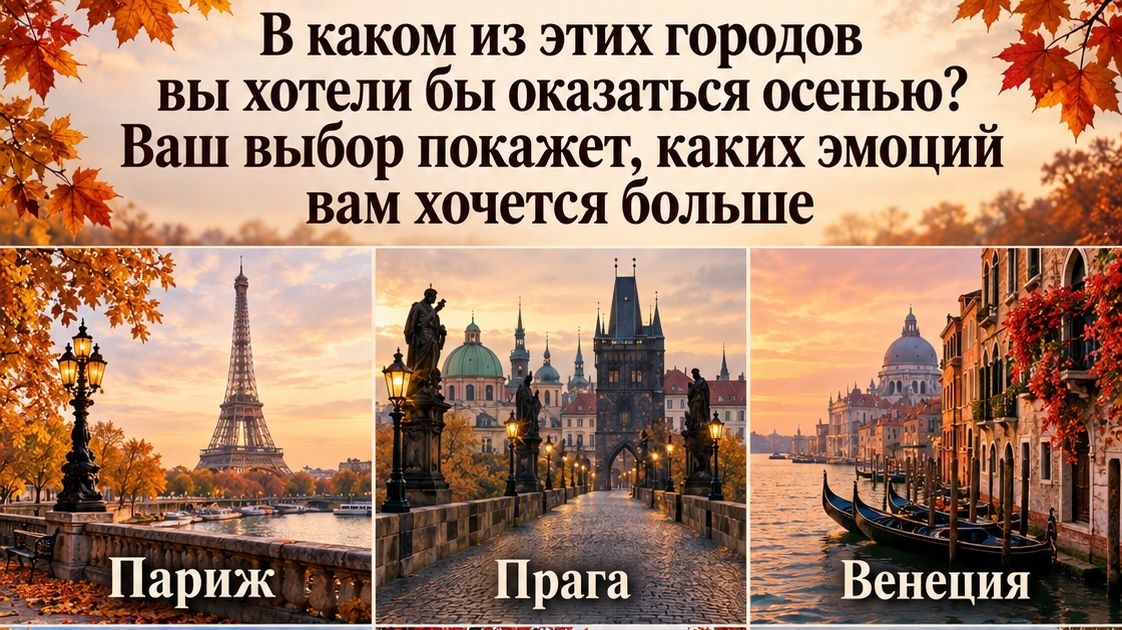 Париж, Киото или Нью-Йорк? Осенний выбор может рассказать о ваших желаниях