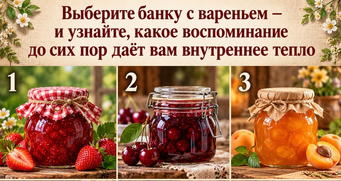 Выберите банку варенья - она подскажет, какое воспоминание до сих пор вас согревает