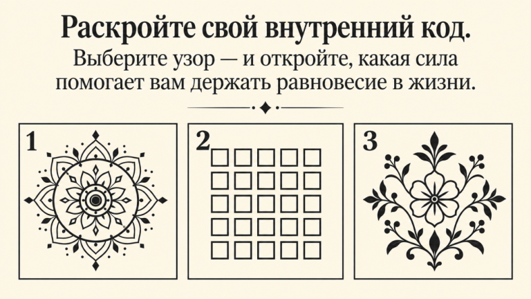 Тест: выберите узор - и узнайте, что вам важнее, порядок или свобода