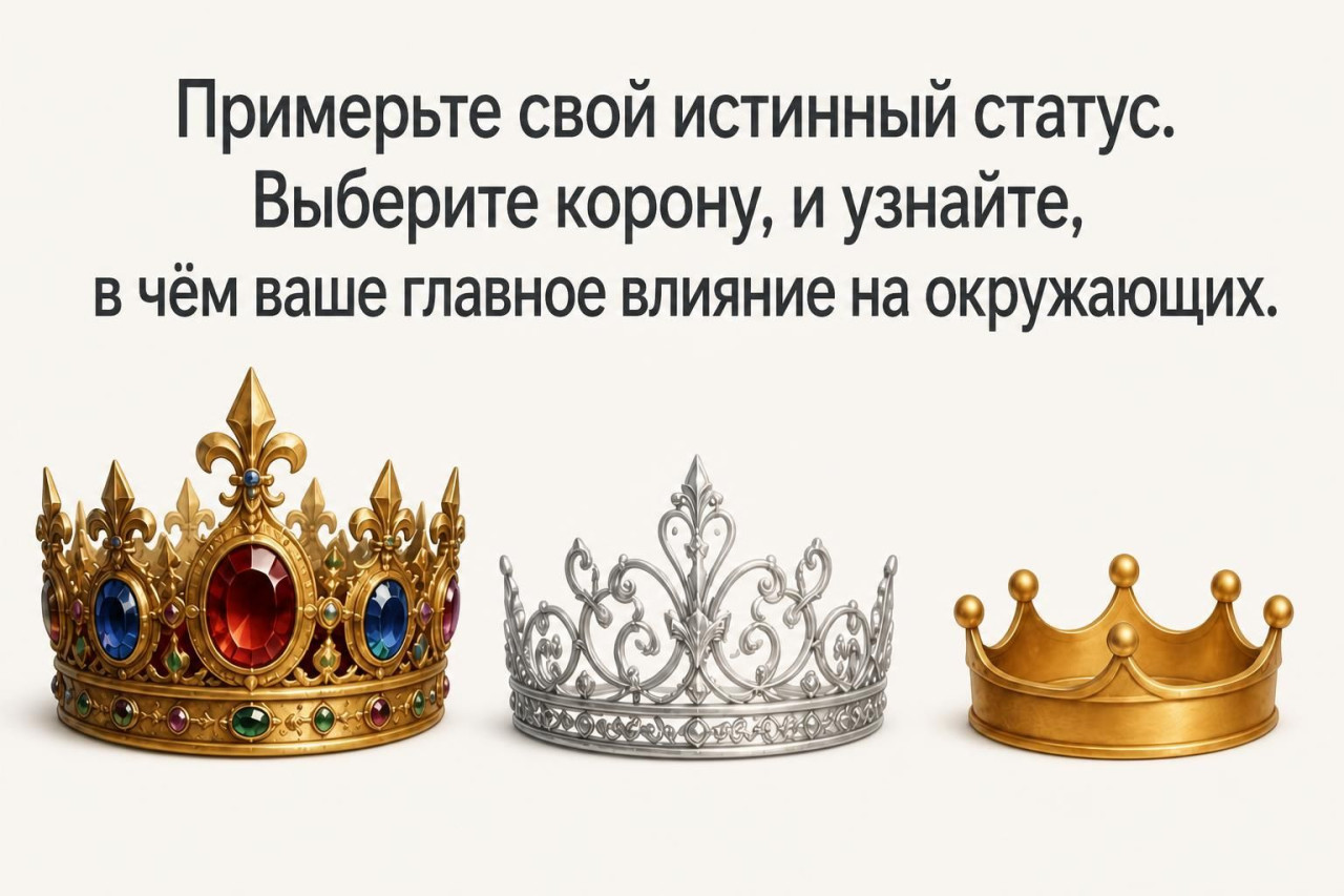Тест: выберите корону - и узнайте свой скрытый стиль лидерства