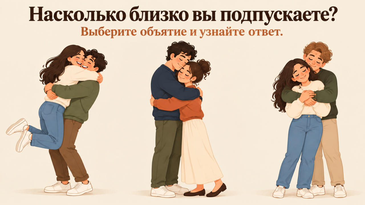 Психологический тест: выберите объятие не раздумывая - и узнайте, как глубоко вы впускаете людей в своё сердце