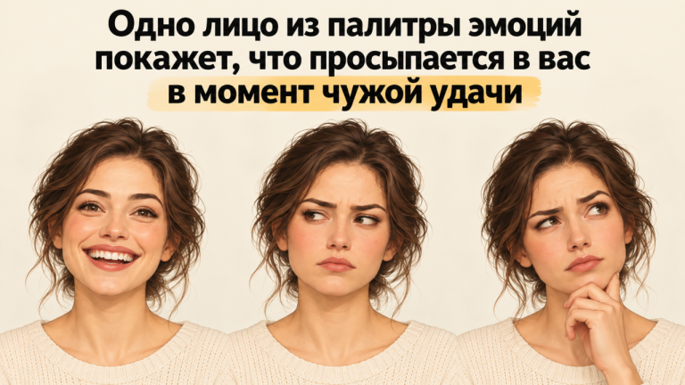 Психологический тест: выберите выражение лица - и узнайте, умеете ли вы искренне радоваться чужому успеху