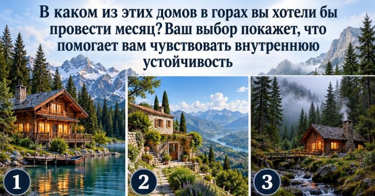 Тест по картинке: выберите горный дом и узнайте, почему вам трудно просить о помощи, даже когда вы устали