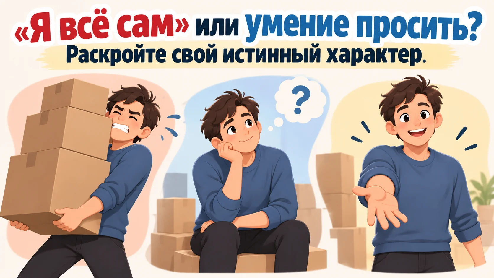 Психологический тест: как вы ведёте себя, когда нужна помощь, - и почему это говорит о вас больше, чем кажется