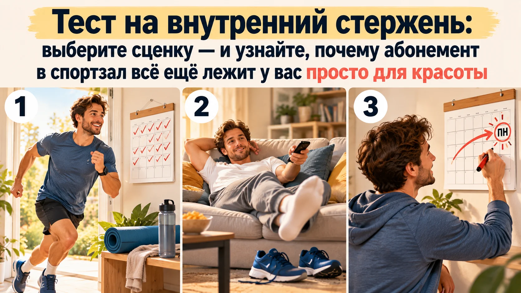 Тест на силу воли: выберите, как вы держите слово, данное себе - и узнайте, кто вы: железный марафонец, спринтер на три дня или великий магистр понедельника