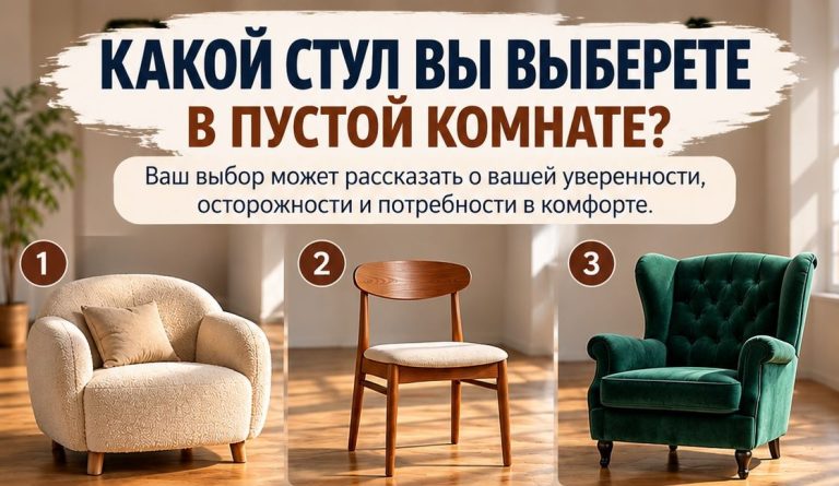 Тест: какой стул вы выберете, когда никто не подсказывает, где ваше место