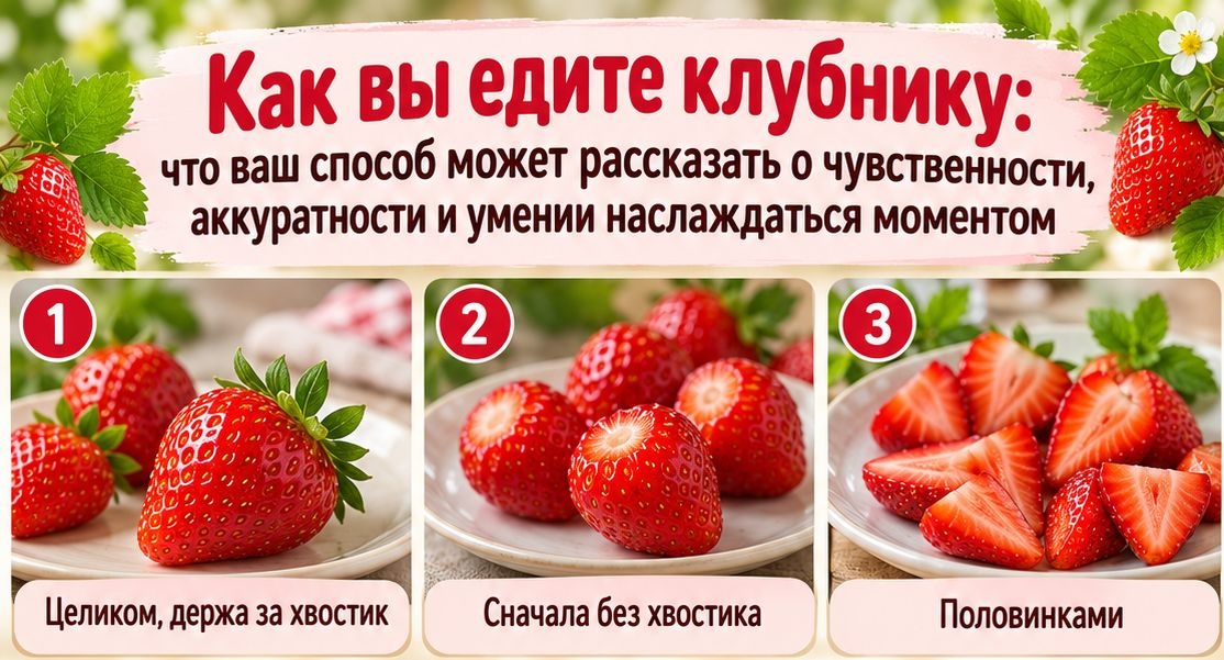 Целиком, кусочками или медленно: что привычка есть клубнику говорит о вас