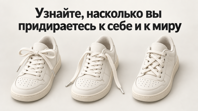 Тест: посмотрите, как вы завязываете шнурки - и узнайте, перфекционист вы или человек «и так сойдёт»